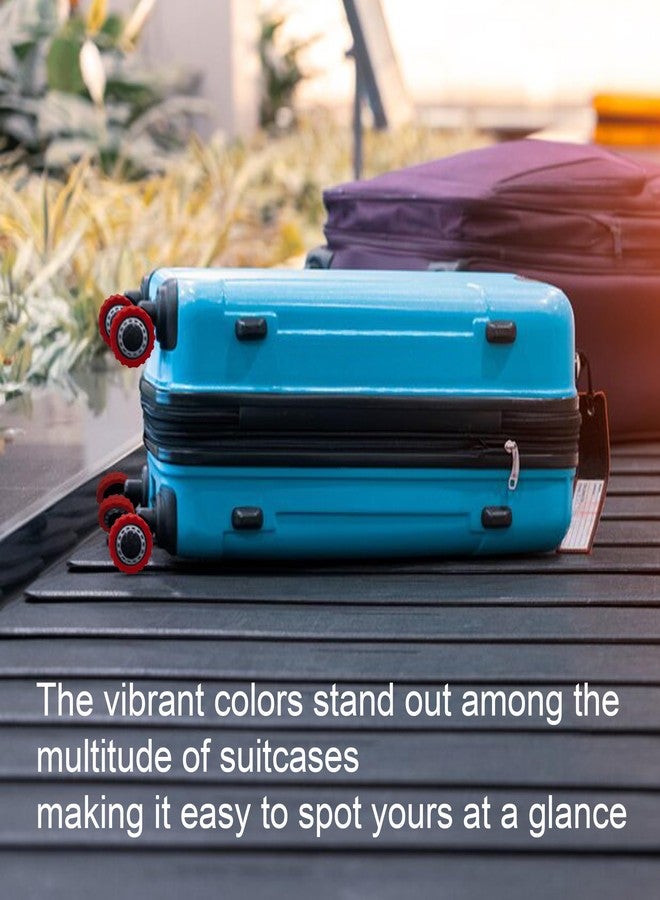 HoldFist （8 Pack） Luggage Wheel Covers for Most 8-Spinner Wheel Suitcases, Silicone Material for Mute and Shock Absorption (Red) - Image 4